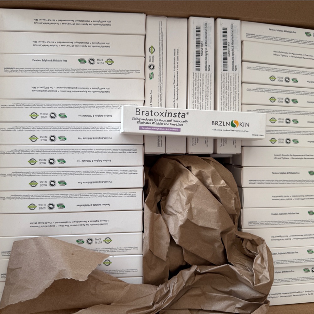 250 units of Bratoxinsta, award winning and clinically proven anti aging serum.